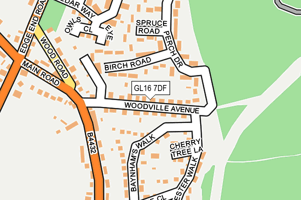 GL16 7DF map - OS OpenMap – Local (Ordnance Survey)