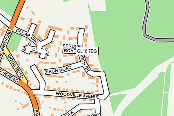 GL16 7DG map - OS OpenMap – Local (Ordnance Survey)