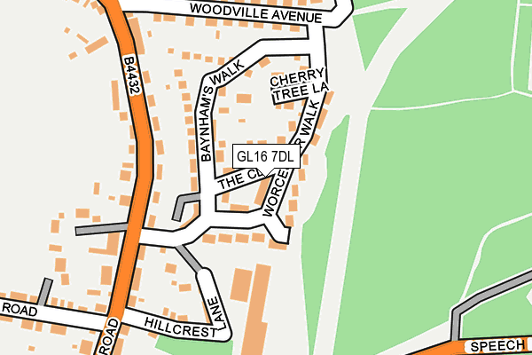 GL16 7DL map - OS OpenMap – Local (Ordnance Survey)