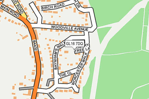 GL16 7DQ map - OS OpenMap – Local (Ordnance Survey)