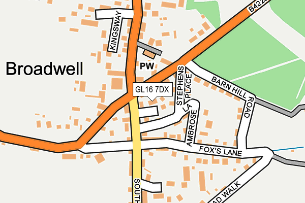 GL16 7DX map - OS OpenMap – Local (Ordnance Survey)