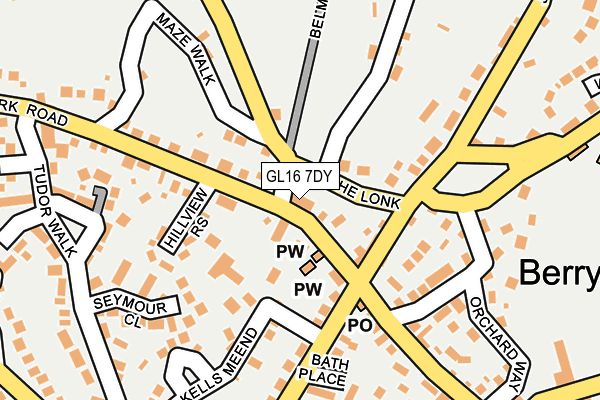 GL16 7DY map - OS OpenMap – Local (Ordnance Survey)