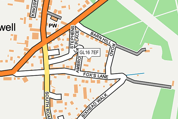 GL16 7EF map - OS OpenMap – Local (Ordnance Survey)