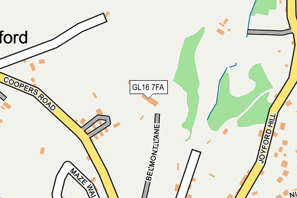 GL16 7FA map - OS OpenMap – Local (Ordnance Survey)