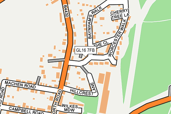 GL16 7FB map - OS OpenMap – Local (Ordnance Survey)