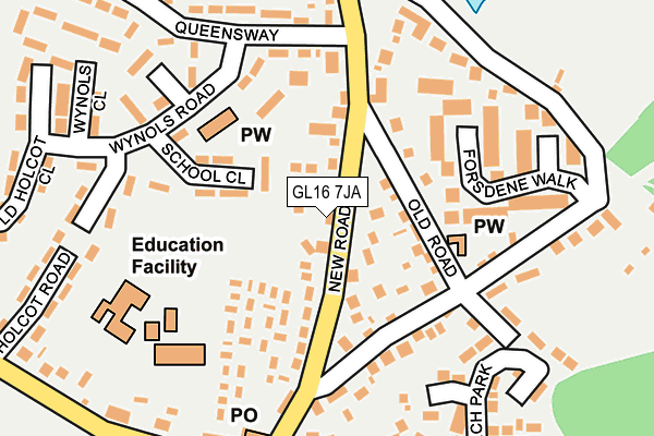 GL16 7JA map - OS OpenMap – Local (Ordnance Survey)