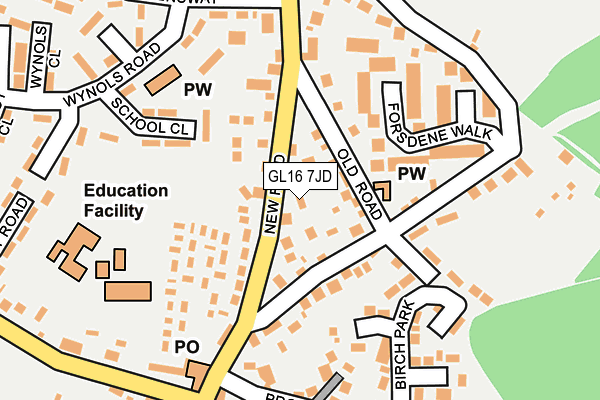 GL16 7JD map - OS OpenMap – Local (Ordnance Survey)