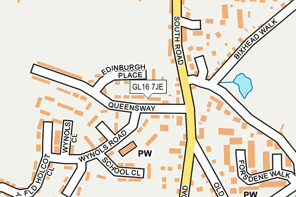 GL16 7JE map - OS OpenMap – Local (Ordnance Survey)