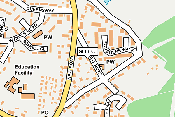 GL16 7JJ map - OS OpenMap – Local (Ordnance Survey)