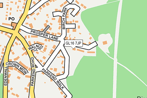 GL16 7JP map - OS OpenMap – Local (Ordnance Survey)