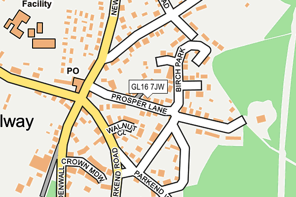 GL16 7JW map - OS OpenMap – Local (Ordnance Survey)