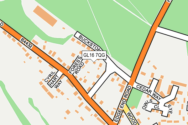GL16 7QG map - OS OpenMap – Local (Ordnance Survey)