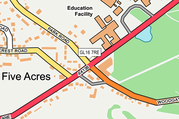 GL16 7RE map - OS OpenMap – Local (Ordnance Survey)