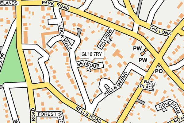 GL16 7RY map - OS OpenMap – Local (Ordnance Survey)