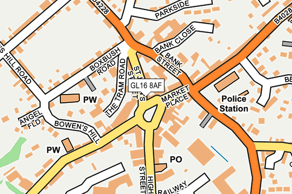 GL16 8AF map - OS OpenMap – Local (Ordnance Survey)