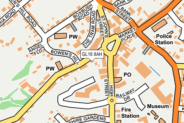GL16 8AH map - OS OpenMap – Local (Ordnance Survey)