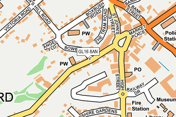 GL16 8AN map - OS OpenMap – Local (Ordnance Survey)