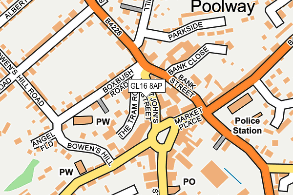GL16 8AP map - OS OpenMap – Local (Ordnance Survey)