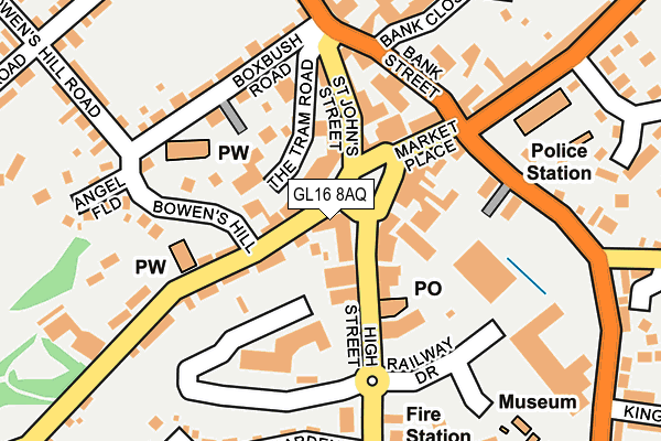 GL16 8AQ map - OS OpenMap – Local (Ordnance Survey)