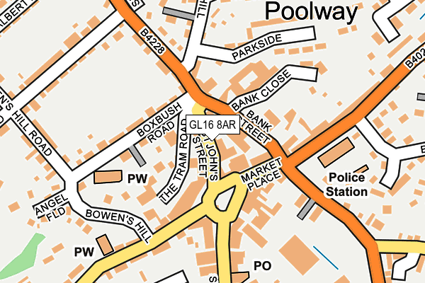 GL16 8AR map - OS OpenMap – Local (Ordnance Survey)