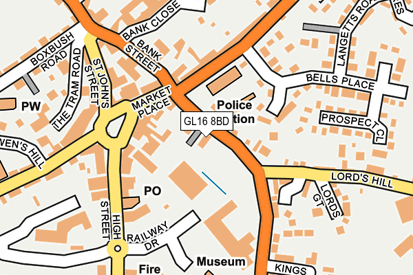 GL16 8BD map - OS OpenMap – Local (Ordnance Survey)