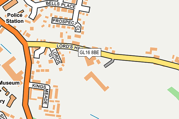 GL16 8BE map - OS OpenMap – Local (Ordnance Survey)