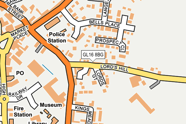 GL16 8BG map - OS OpenMap – Local (Ordnance Survey)