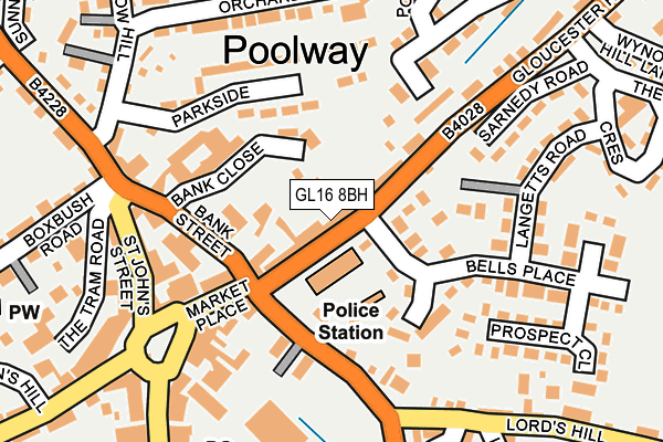 GL16 8BH map - OS OpenMap – Local (Ordnance Survey)