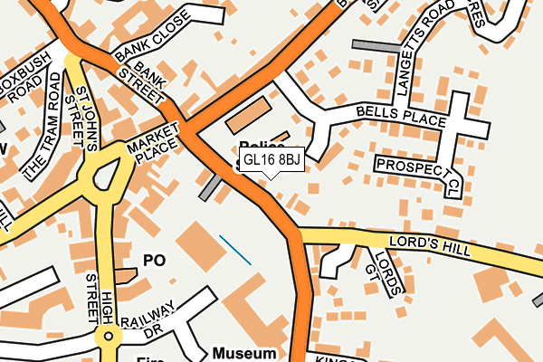 GL16 8BJ map - OS OpenMap – Local (Ordnance Survey)