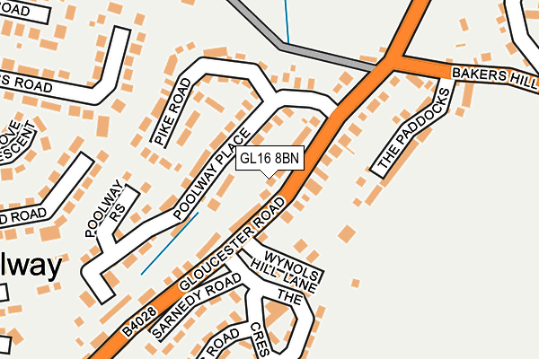 GL16 8BN map - OS OpenMap – Local (Ordnance Survey)