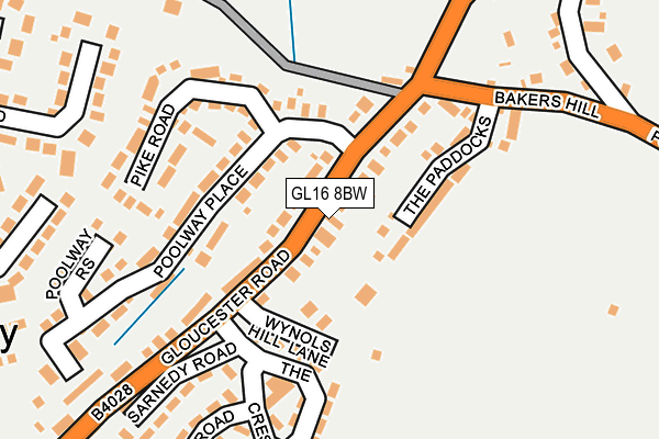 GL16 8BW map - OS OpenMap – Local (Ordnance Survey)