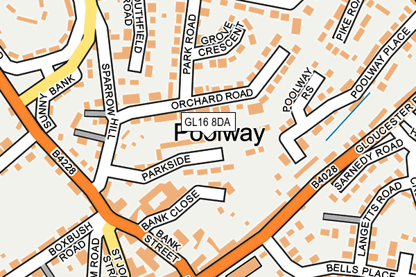GL16 8DA map - OS OpenMap – Local (Ordnance Survey)