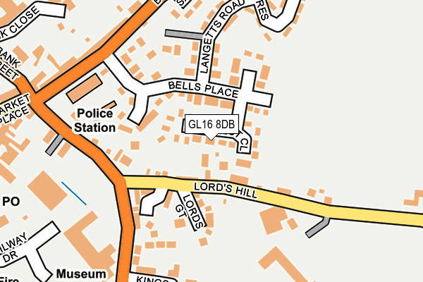 GL16 8DB map - OS OpenMap – Local (Ordnance Survey)