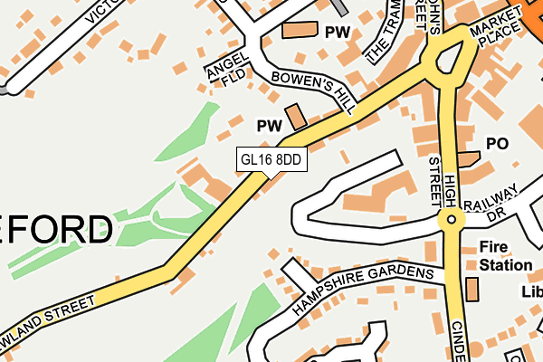 GL16 8DD map - OS OpenMap – Local (Ordnance Survey)