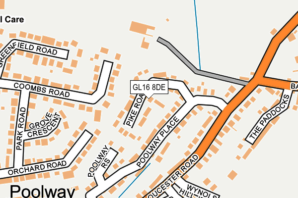 GL16 8DE map - OS OpenMap – Local (Ordnance Survey)