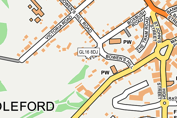 GL16 8DJ map - OS OpenMap – Local (Ordnance Survey)