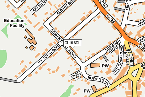 GL16 8DL map - OS OpenMap – Local (Ordnance Survey)