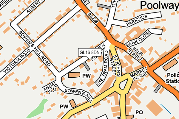 GL16 8DN map - OS OpenMap – Local (Ordnance Survey)