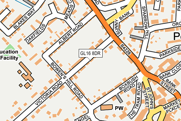 GL16 8DR map - OS OpenMap – Local (Ordnance Survey)