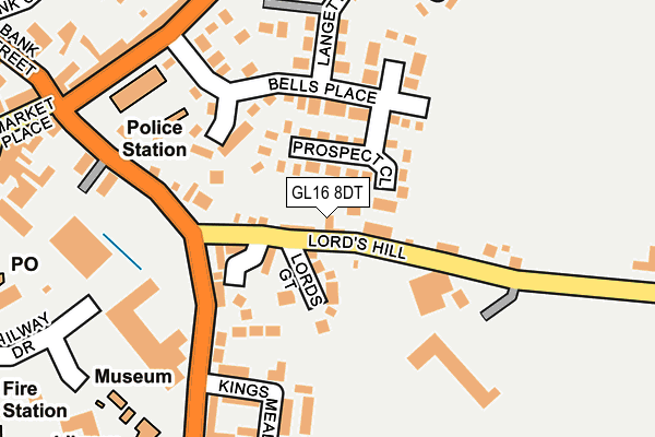GL16 8DT map - OS OpenMap – Local (Ordnance Survey)