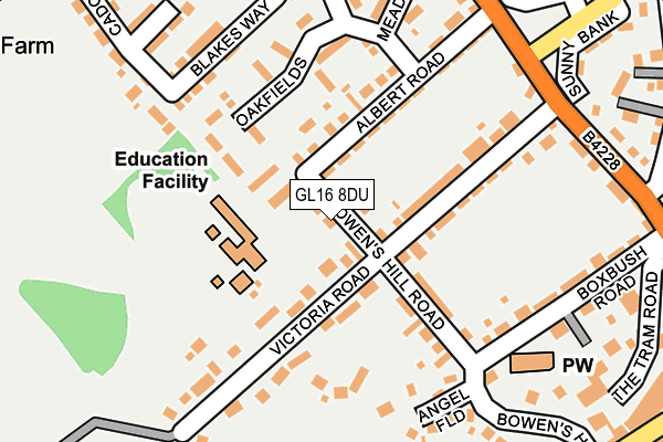 GL16 8DU map - OS OpenMap – Local (Ordnance Survey)