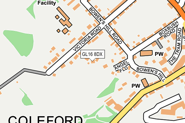 GL16 8DX map - OS OpenMap – Local (Ordnance Survey)