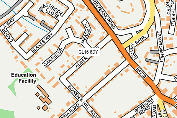 GL16 8DY map - OS OpenMap – Local (Ordnance Survey)