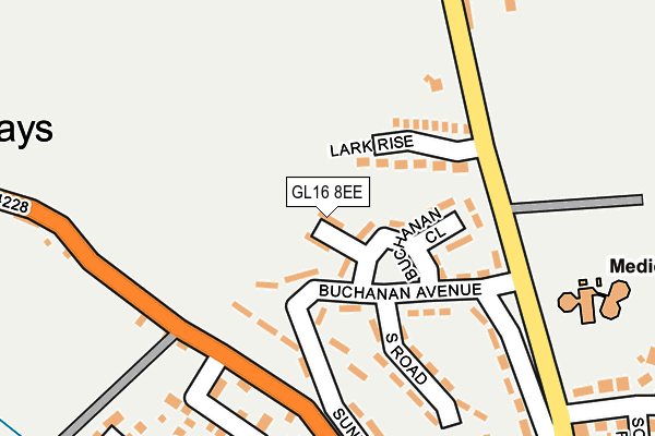 GL16 8EE map - OS OpenMap – Local (Ordnance Survey)