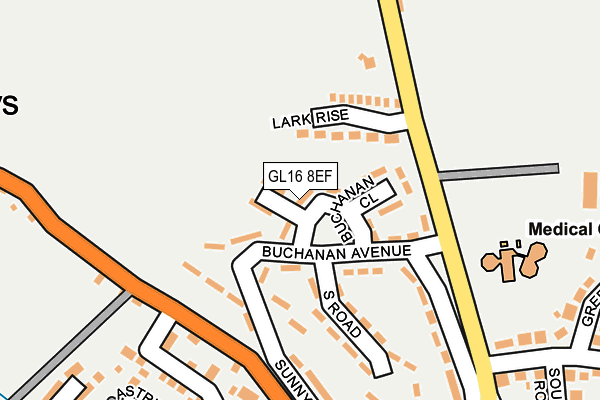 GL16 8EF map - OS OpenMap – Local (Ordnance Survey)
