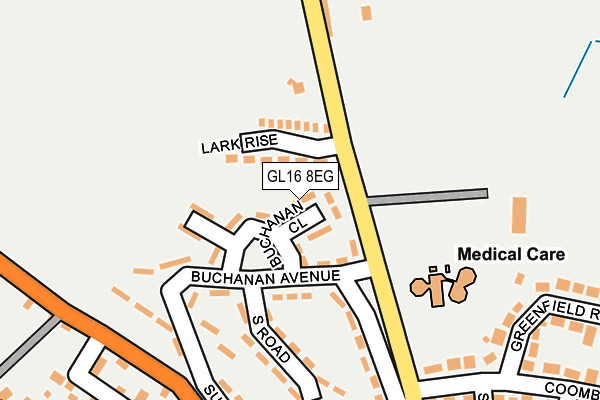 GL16 8EG map - OS OpenMap – Local (Ordnance Survey)