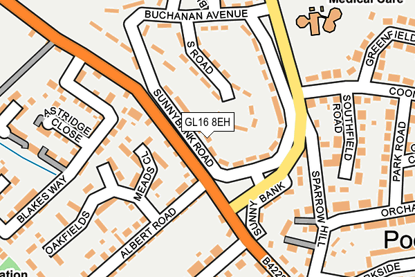 GL16 8EH map - OS OpenMap – Local (Ordnance Survey)