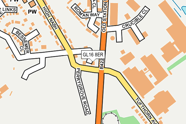 GL16 8ER map - OS OpenMap – Local (Ordnance Survey)