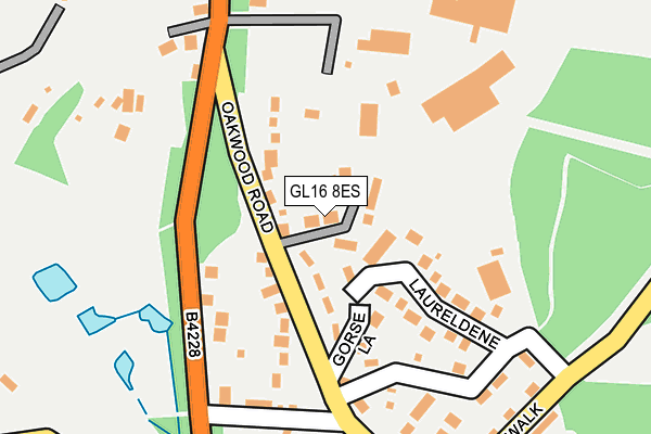 GL16 8ES map - OS OpenMap – Local (Ordnance Survey)
