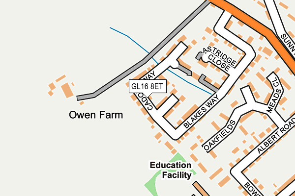 GL16 8ET map - OS OpenMap – Local (Ordnance Survey)